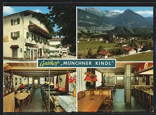 AK Fischen /Allg., Gasthof Münchner Kindl Josef u. Hannelore Reiser, Innenansichten