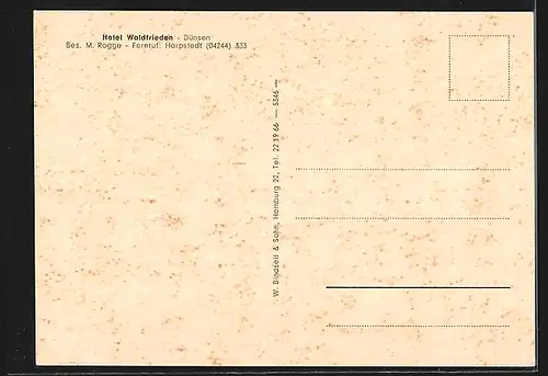 AK Dünsen / Harpstedt, Hotel Waldfrieden von M. Rogge