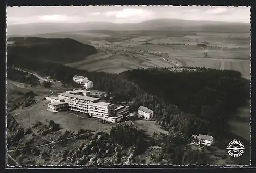 AK Münnerstadt /Ufr., Michelsberg, Fliegeraufnahme