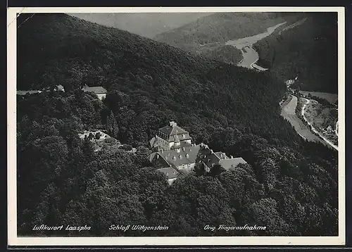 AK Laasphe, Schloss Wittgenstein, Fliegeraufnahme