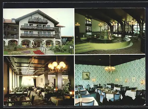 AK Griesbach / Rottal, Restaurant-Cafe Birkenhof, Innenansichten