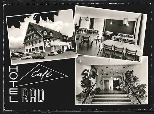 AK Laichingen /Württ., Hotel Café RAD