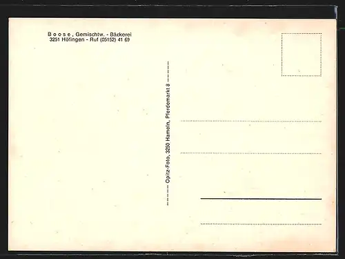 AK Höfingen / Hess. Oldendorf, Boose Gemischtw.-Bäckerei