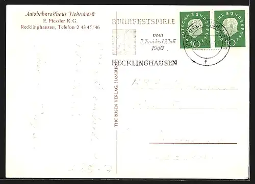 AK Recklinghausen, Autobahn-Raststätte Hohenhorst, E. Fiessler K. G.