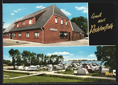 AK Rechtenfleth über Bremerhaven, Gaststätte Weiderhof, Campingplatz