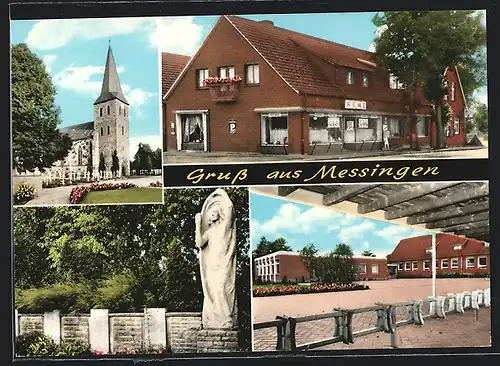 AK Messingen, Wilhelm Thünemann Bäckerei, Gasthaus, Kolonialwaren