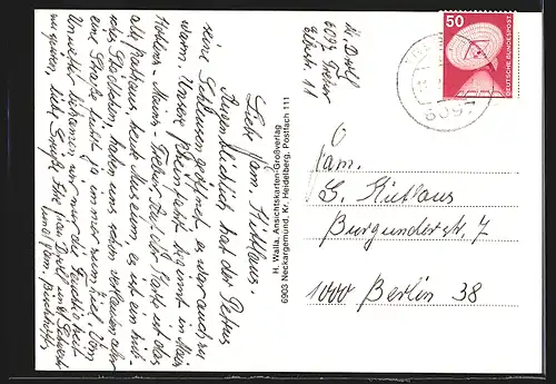 AK Trebur, Waldstrasse, Rathaus, Schwimmbad