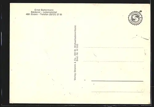 AK Enzen / Stadthagen, Bäckerei Ernst Battermann, Ortsansichten