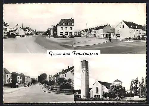 AK Fraulautern /Saar, Ortsansichten mit Weinhaus Ahns Gasthaus