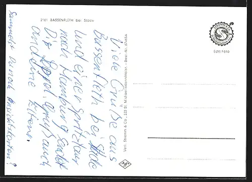 AK Bassenfleth bei Stade, Edeka und Ortsansichten