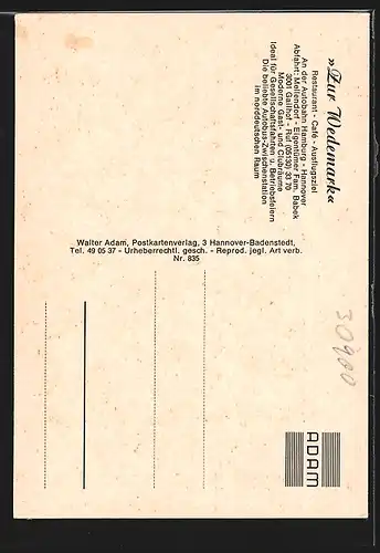 AK Mellendorf, zwei Ansichten Restaurant-Cafè Zur Wedemark