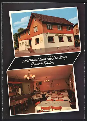 AK Baden-Baden, Gasthaus zum kühlen Krug, Beuerner Strasse 115