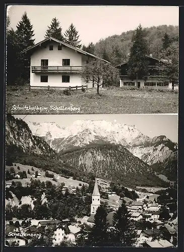 AK Schellenberg / Obb., Hotel-Pension Schnitzhofheim, Ortsansicht