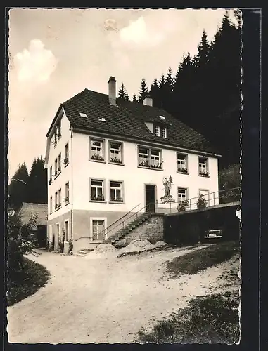 AK Nussbach bei Triberg, Franziskanerkloster im Sonnenschein