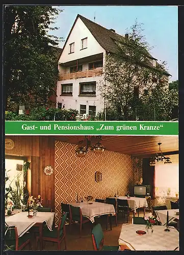 AK Edertal-Wellen, Gasthaus zum grünen Kranze