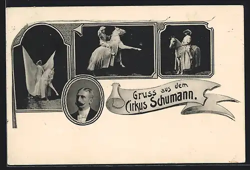 AK Cirkus Schumann, Pferdedressur Nummer