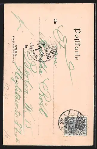 Künstler-AK Berlin, Händler in der Markthalle