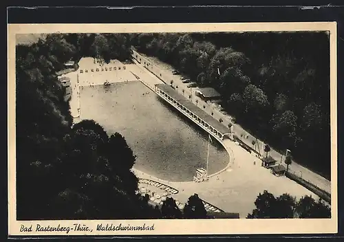 AK Bad Rastenberg i. Thür., Blick auf das Waldschwimmbad