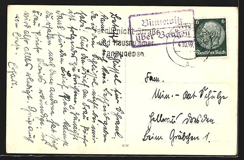 AK Georgenfeld i. Erzgeb., Teilansicht mit Gasthaus Grenzsteinhof