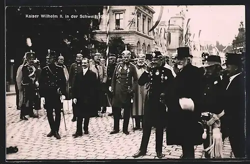 AK Zürich, Kaiser Wilhelm II. in der Schweiz 1912