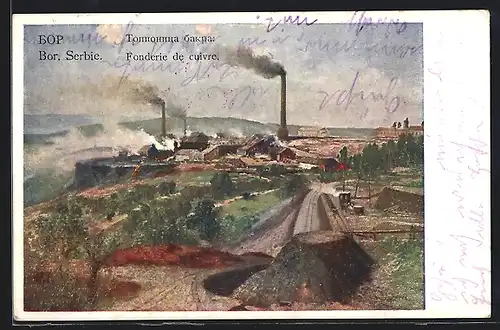 AK Bor. Serbie, Fonderie de cuivre, Bergbau