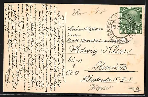 AK Prerau, Partie in der Bahnhofstrasse