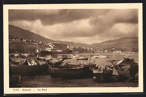 AK Ajaccio, Le Port, Hafen mit Fischerbooten