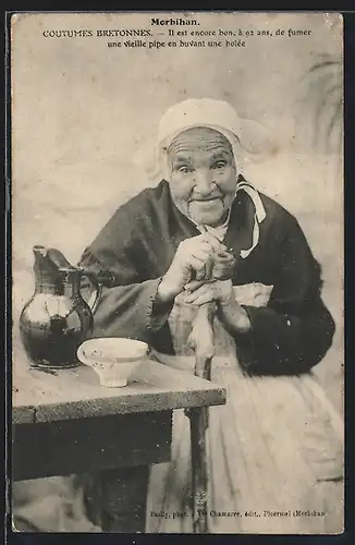 AK Morbihan, Coustumes Bretonnes, Il est encore bon, à 92 ans, Bretagne