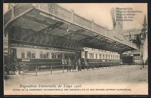 AK Liège, Exposition Universelle, Wagongs-Restaurants 1905
