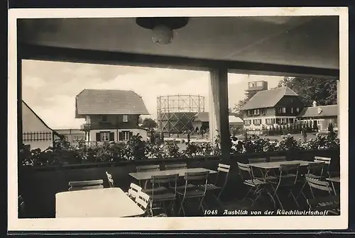 AK Bern, Schweiz. Ausstellung für Frauenarbeit 1928, Ausblick von der Küechliwirtschaft