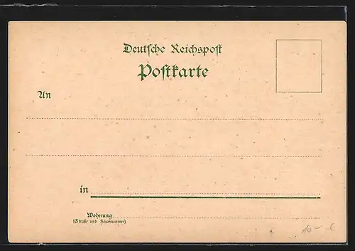 Lithographie Leipzig, Sächsisch-Thüringische Industrie- u. Gewerbe-Ausstellung 1897, Gasthof