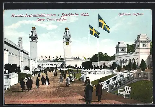 AK Stockholm, Konstindustriutställningen 1909, Stora Terrassgarden