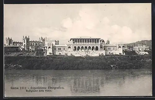 AK Roma, Esposizione Etnografica 1911, Padiglione della Pesca, Ausstellung
