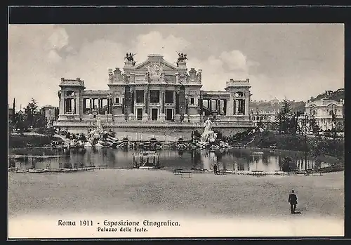 AK Roma, Esposizione Etnografica 1911, Palazzo delle feste, Ausstellung