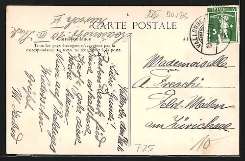 AK Jougne, Teilansicht mit Bergen