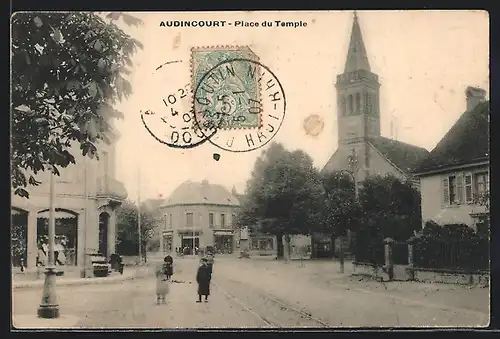 AK Audincourt, Place du Temple