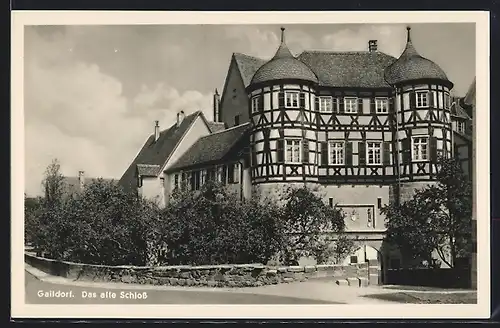 AK Gaildorf, Altes Schloss mit Fachwerkelementen