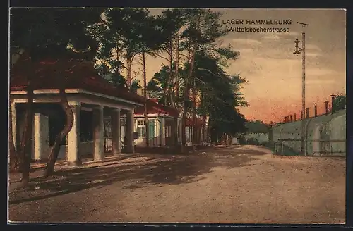 AK Hammelburg, Wittelsbacherstrasse im Sonnenuntergang