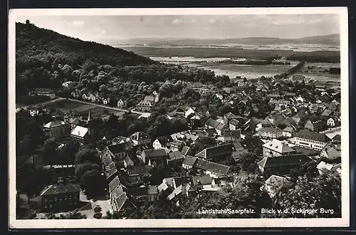 AK Landstuhl /Saarpfalz, Blick v. d. Sickinger Burg