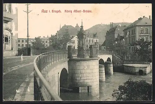 AK Aue i. Erzgeb., König Albert-Brücke