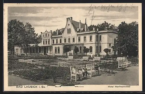 AK Bad Lausick i. Sa., Hotel Herrmannsbad