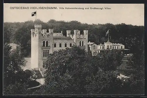 AK Heiligendamm, Villa Hohenzollernburg und Grossherzogl. Villen
