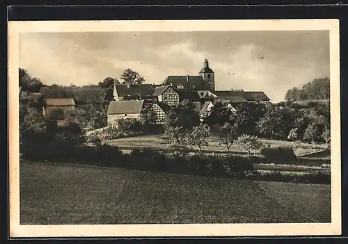 AK Neunkirchen i. Odw., Ortsansicht aus der Vogelschau