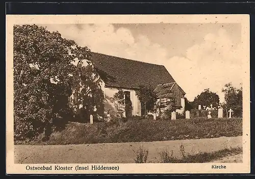 AK Kloster auf Hiddensee, an der Kirche
