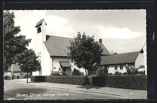 AK Zeven, Ansicht der Christ-Königs-Kirche