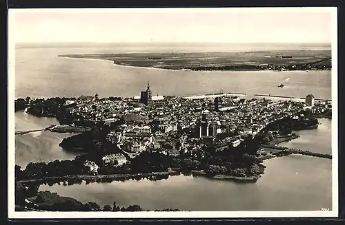 AK Stralsund, Ansicht der Altstadt