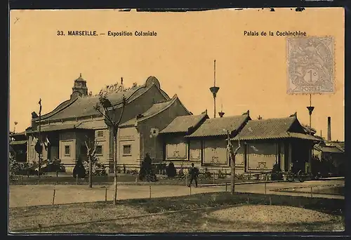 AK Marseille, Exposition coloniale 1922, Palais de la Cochinchine