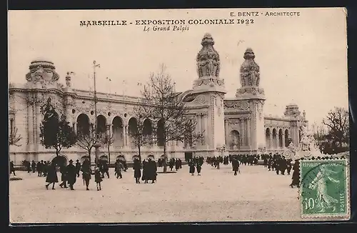 AK Marseille, Exposition coloniale 1922, Le Grand Palais