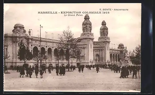 AK Marseille, Exposition coloniale 1922, Le Grand Palais