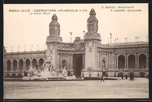 AK Marseille, Exposition coloniale 1922, Le Grand Palais